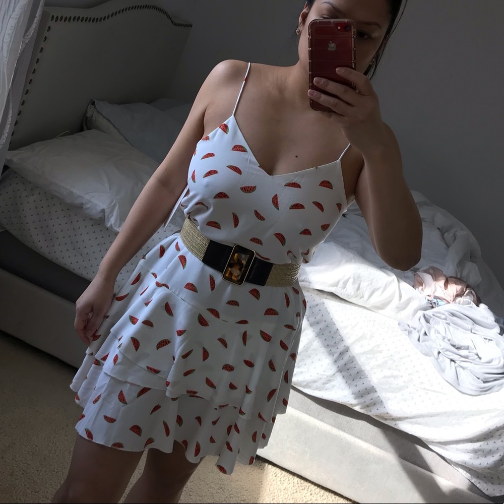 Ella & Cooper Watermelon Ruffle Dress